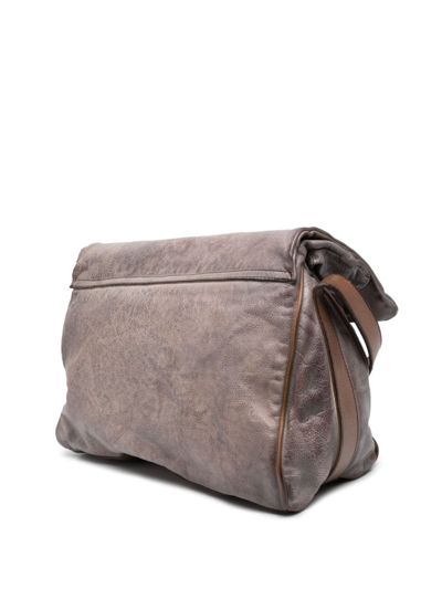 Shop Numero 10 Edmonton Buf Leather Shoulder Bag In Brown