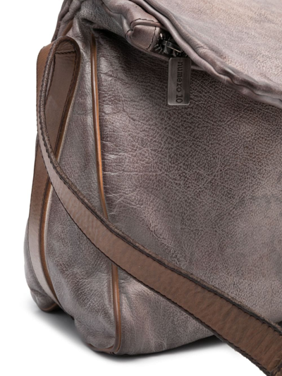 Shop Numero 10 Edmonton Buf Leather Shoulder Bag In Brown