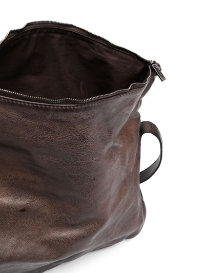 Shop Numero 10 Edmonton Buf Leather Shoulder Bag In Brown