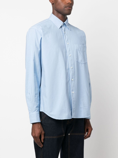Aspesi Cotton-poplin Shirt In Blau