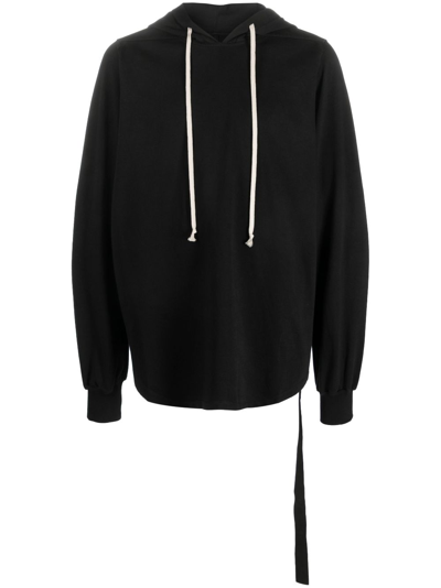 Rick Owens Drkshdw Black Hollywood Tommy Hustler Hoodie In Black