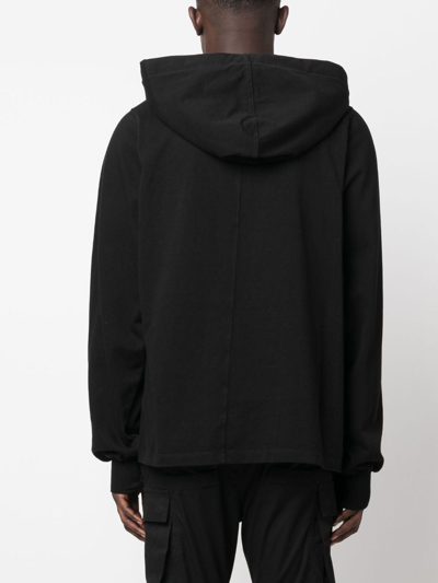 Rick Owens Drkshdw Black Hollywood Tommy Hustler Hoodie In Black