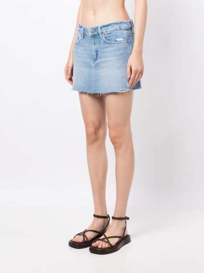 Shop Paige Ryder Denim Miniskirt In Blau