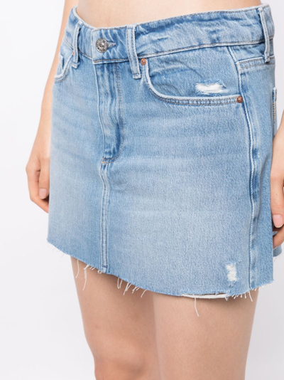 Shop Paige Ryder Denim Miniskirt In Blau