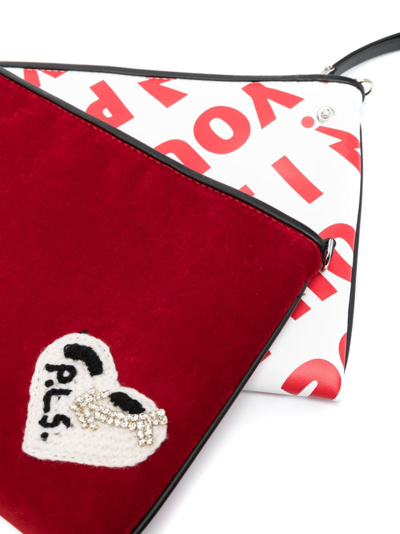 Philosophy Di Lorenzo Serafini I Love You Leather Crossbody Bag In Red