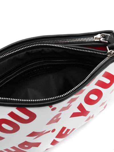 Philosophy Di Lorenzo Serafini I Love You Leather Crossbody Bag In Red