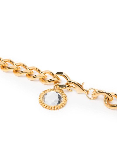 Shop Rowen Rose Crystal-embellished Chain Belt In Gold