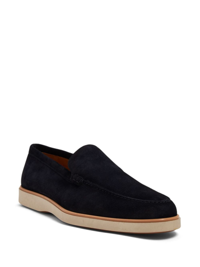 Shop Magnanni Lourenco Suede Loafers In Blau