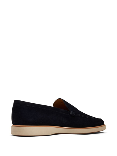 Shop Magnanni Lourenco Suede Loafers In Blau