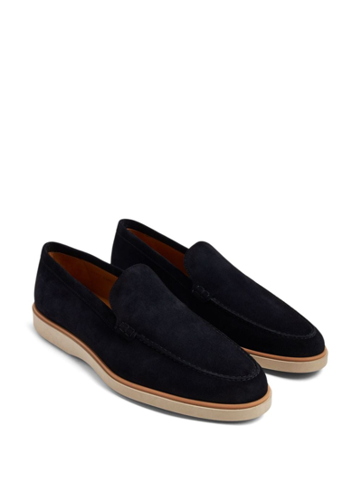 Shop Magnanni Lourenco Suede Loafers In Blau