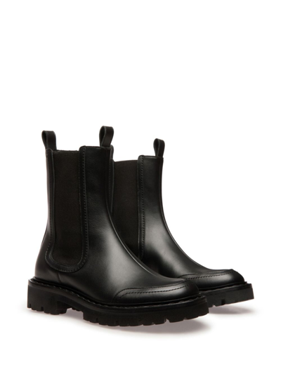 Shop Bally Nalyna Leather Chelsea Boots In Schwarz
