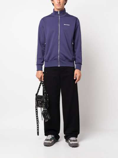 Palm Angels Track Jacket With Zipper In Blau