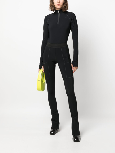 Coperni Stand-up Collar Long-sleeve Top In Schwarz