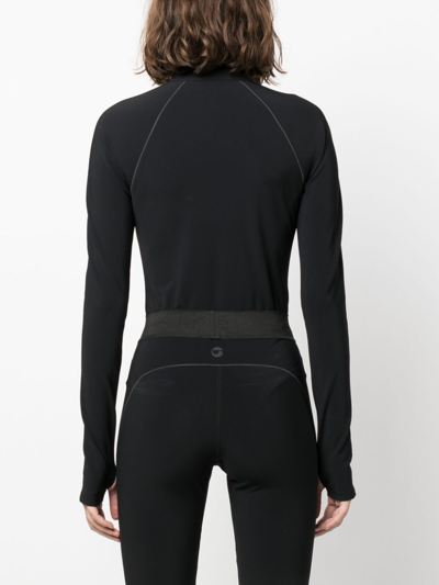 Coperni Stand-up Collar Long-sleeve Top In Schwarz