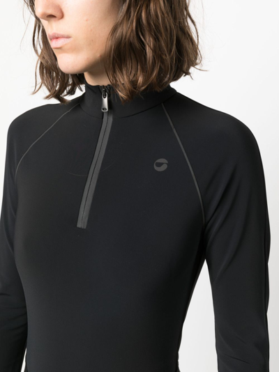 Coperni Stand-up Collar Long-sleeve Top In Schwarz