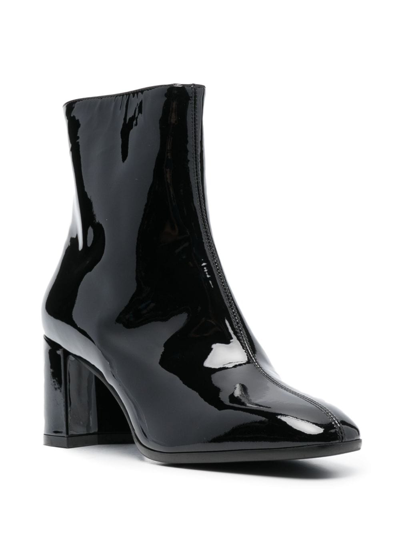 Shop Carel Paris Patent-leather Ankle Boots In Black