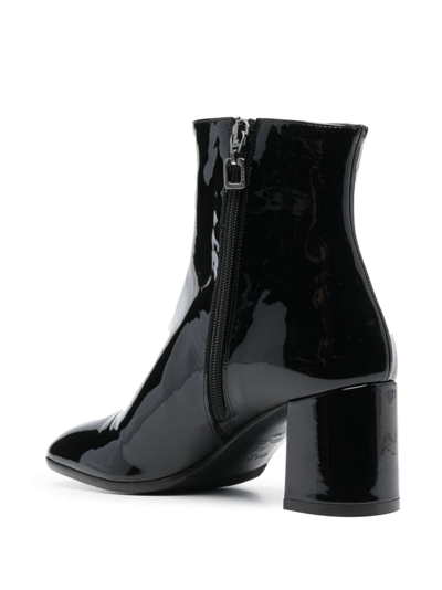 Shop Carel Paris Patent-leather Ankle Boots In Black