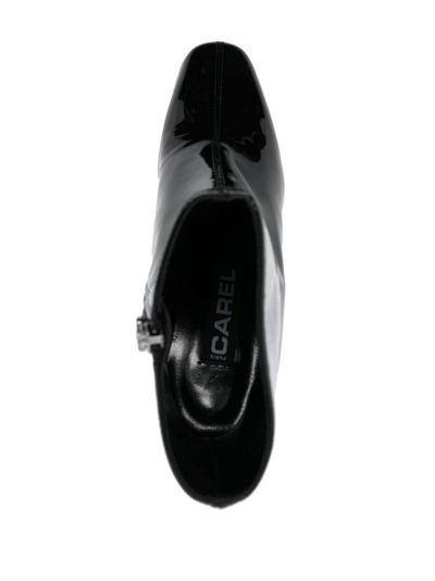 Shop Carel Paris Patent-leather Ankle Boots In Black