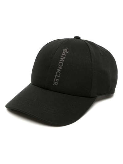 Shop Moncler Logo-print Baseball Cap In Schwarz
