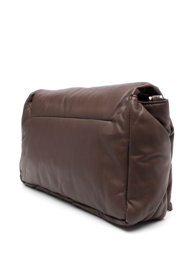 Shop Rick Owens Big Pillow Griffin Messenger Bag In Brown