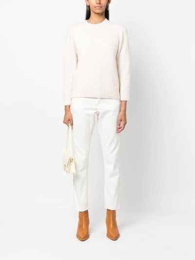 Soeur Knitted Crew-neck Jumper In Neutrals
