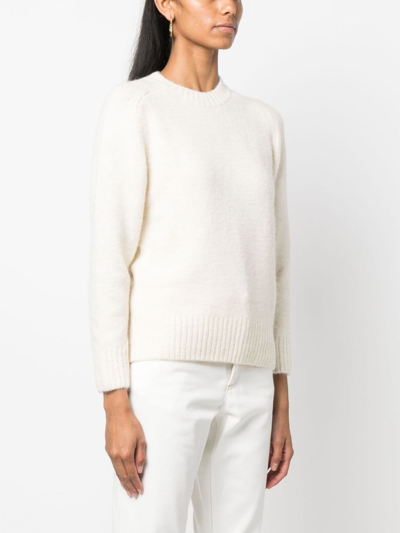 Soeur Knitted Crew-neck Jumper In Neutrals