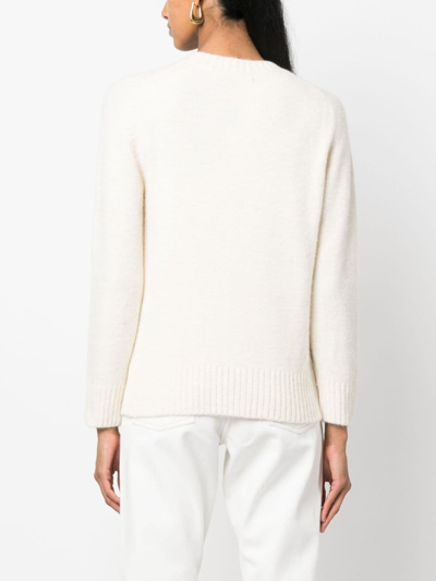 Soeur Knitted Crew-neck Jumper In Neutrals