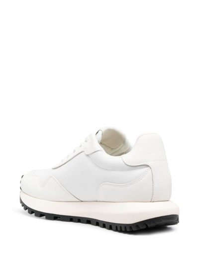 Shop Emporio Armani Sustainability Values Low-top Sneakers In Weiss