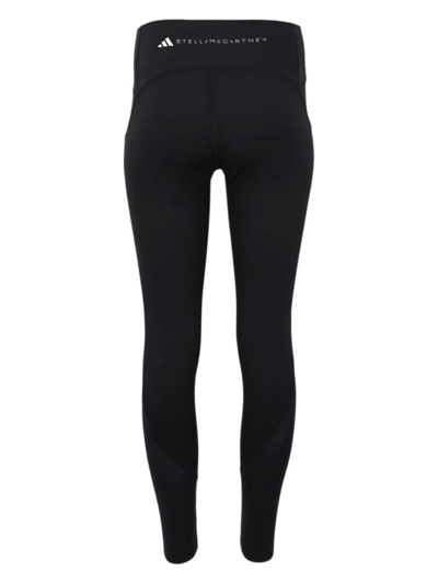 Shop Adidas By Stella Mccartney Logo-print High-waisted Leggings In Black