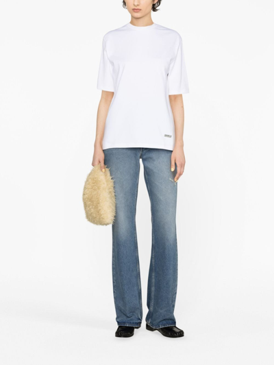 Shop Jil Sander Crew-neck Cotton T-shirt In White