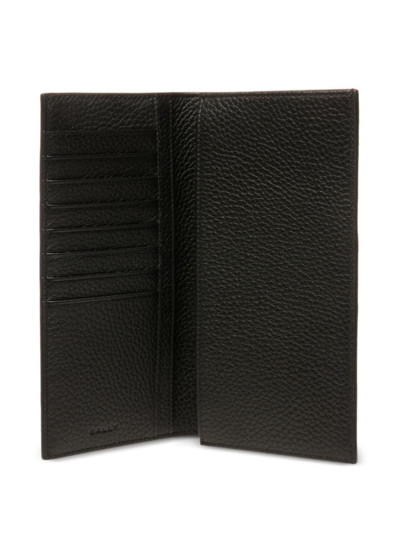 Shop Bally Ribbon Continental Leather Wallet In Black