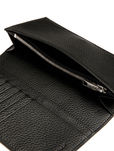 Shop Bally Ribbon Continental Leather Wallet In Black