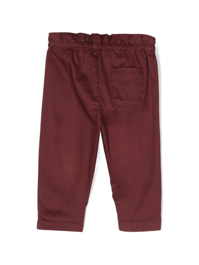 Shop Bonpoint Luciole Elasticated-waistband Trousers In Red
