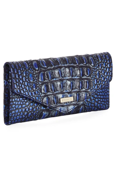 Brahmin Veronica Melbourne Croc Embossed Leather Envelope Wallet In 