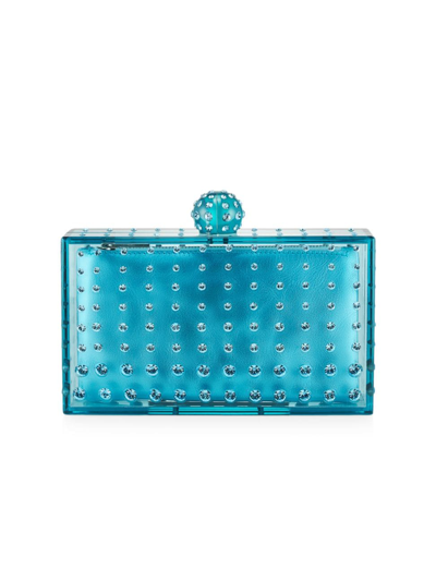AQUAZZURA WOMEN'S TEQUILA CRYSTAL-EMBELLISHED CLUTCH 