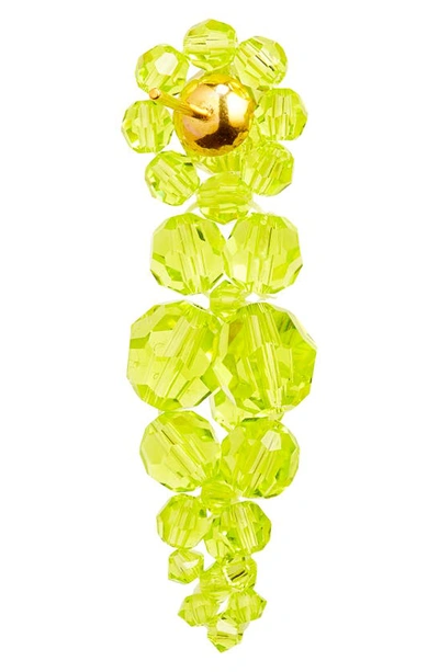Shop Simone Rocha Mini Beaded Cluster Drop Earrings In Acid Green