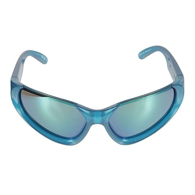 Shop Balenciaga Eyewear Oval Frame Sunglasses In Blue