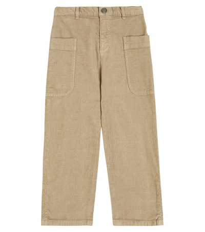 Shop Bonpoint Looping Corduroy Straight Pants In Brown