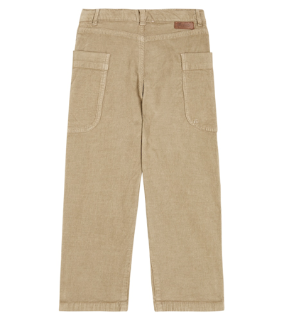 Shop Bonpoint Looping Corduroy Straight Pants In Brown
