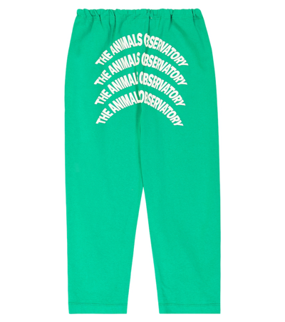 Shop The Animals Observatory Stag Cotton Jersey Sweatpants In Green