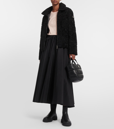 Shop Moncler Segura Faux Fur-lined Down Jacket In Black