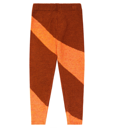 The Animals Observatory Crow Knit Leggings In Multicoloured