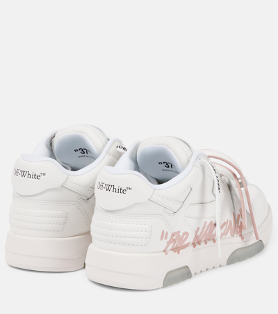 Shop Off-white Out Of Office Leather Sneakers In Multicoloured