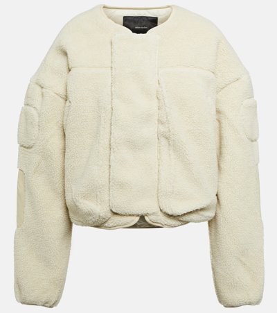 Shop Entire Studios Cropped Teddy Jacket In White