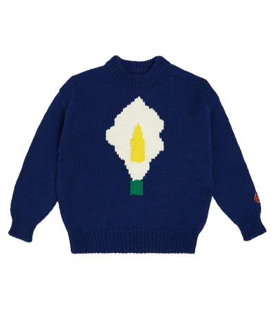 The Animals Observatory Bull Intarsia Wool Sweater In Multicoloured