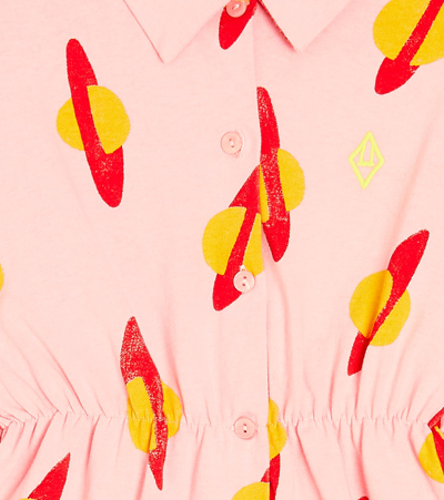 The Animals Observatory Dolphin Printed Cotton Dress In Multicoloured
