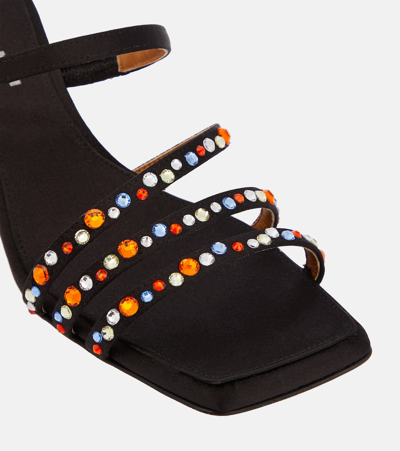 Marni Melrose Crystal-embellished Satin Mules In Black