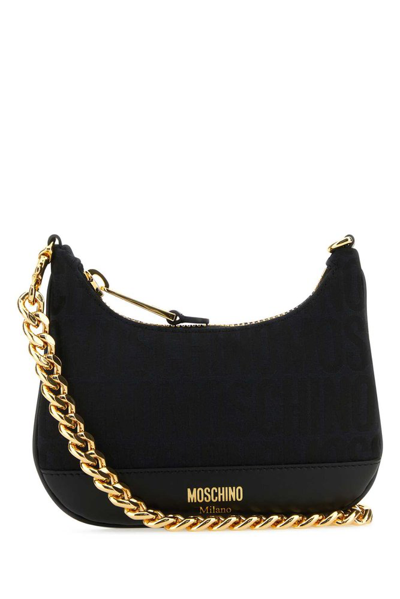 Shop Moschino Logo Lettering Small Tote Bag In Black