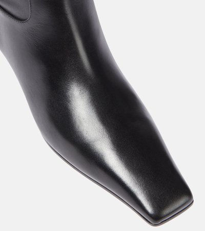 Shop Khaite Marfa Leather Knee-high Boots In Black