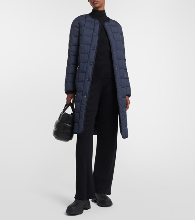 Shop Moncler High-rise Wool-blend Straight Pants In Black